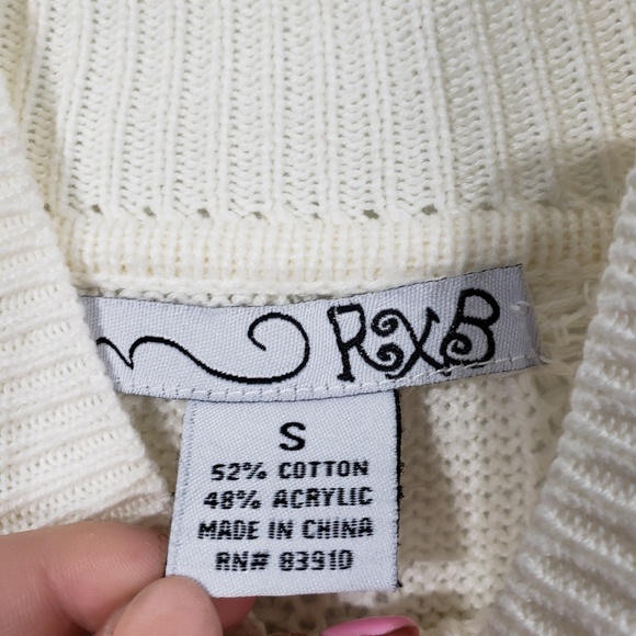 RXB Mock Neck Oversized Button Detail Sweater F5 - Picture 3 of 4
